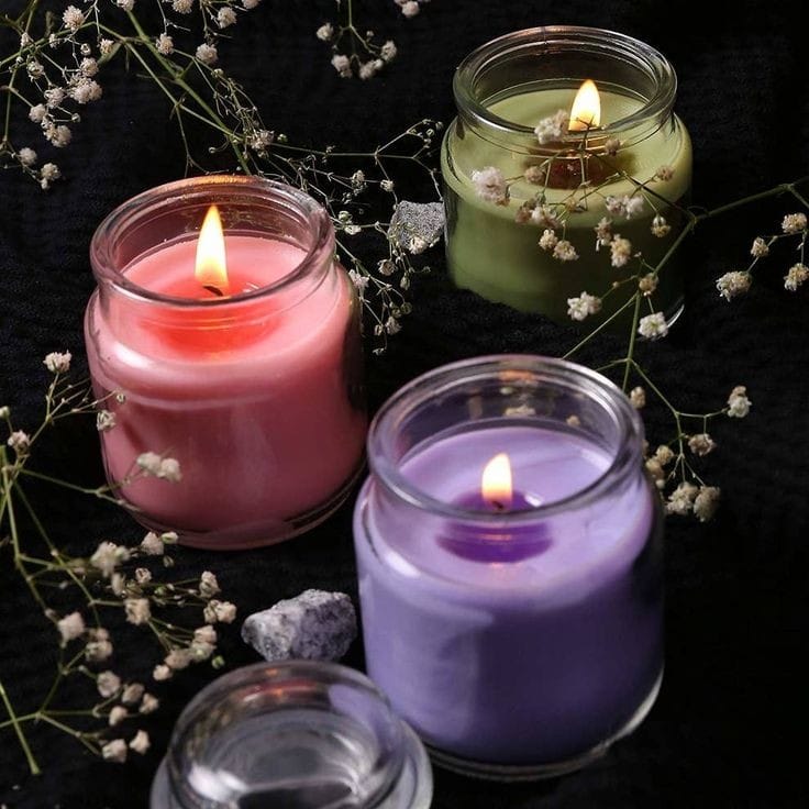 Colored Jar Candles